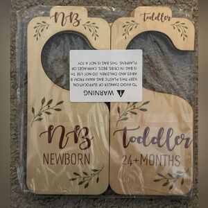 Baby Closet Dividers Newborn–Toddler Wooden Size Markers Nursery Organizer
